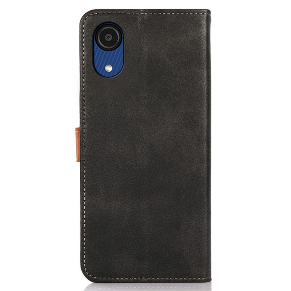 Flip Case Für Samsung Galaxy A03 Core Kunstleder Mit Khazneh-armband