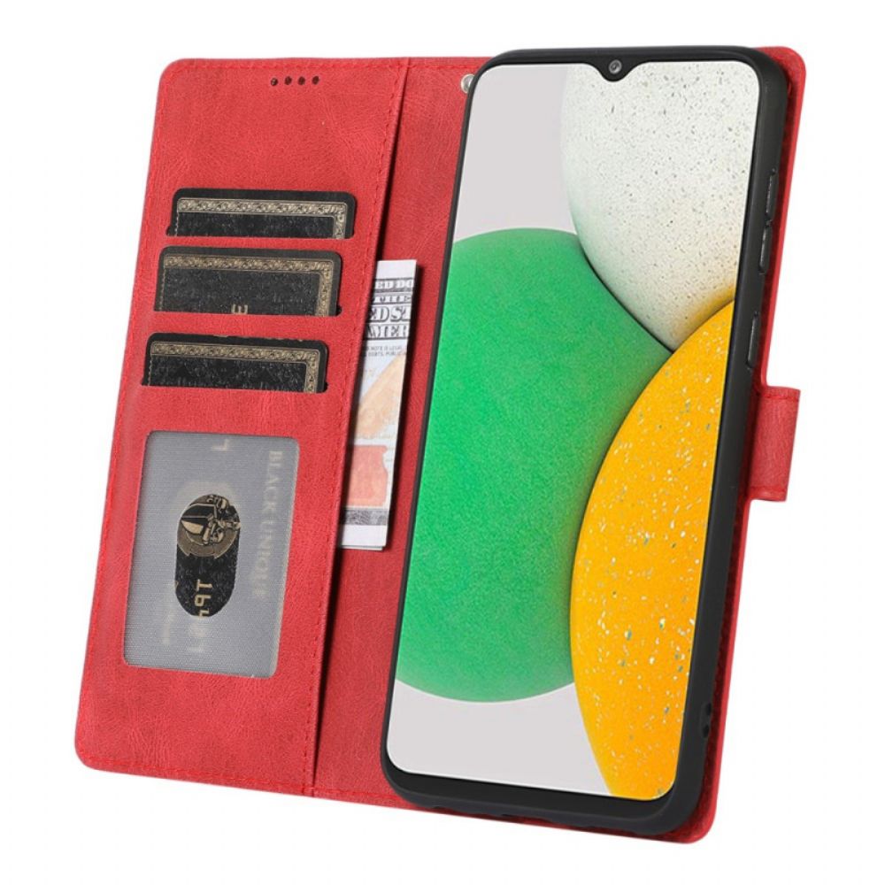 Flip Case Für Samsung Galaxy A03 Core Mit Kordel Armband Lederoptik