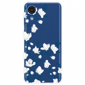 Handyhülle Für Samsung Galaxy A03 Core Kleine Weiße Blumen