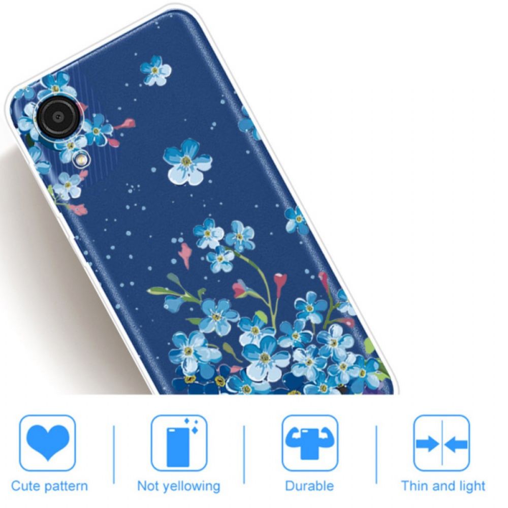 Hülle Für Samsung Galaxy A03 Core Blaue Blumen