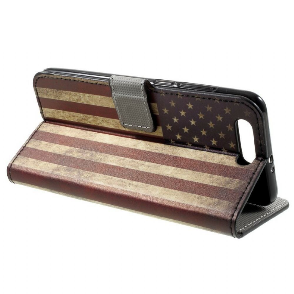 Flip Case Für Honor 9 Us-flagge