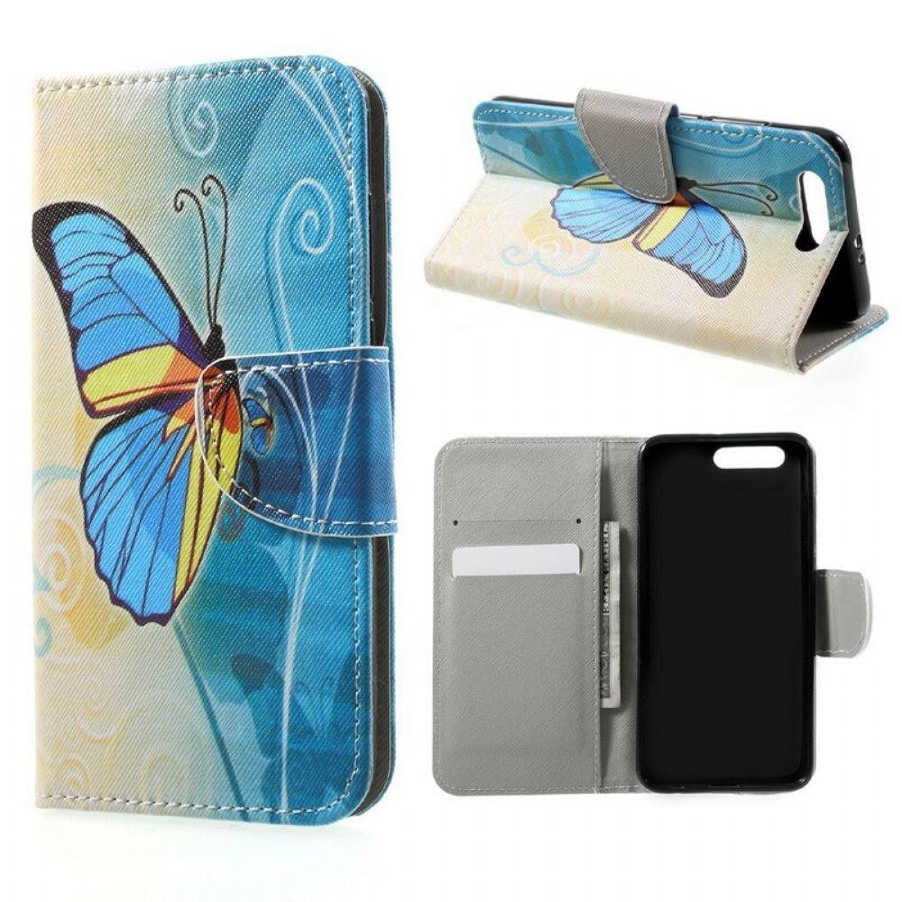 Lederhüllen Für Honor 9 Bunter Schmetterling