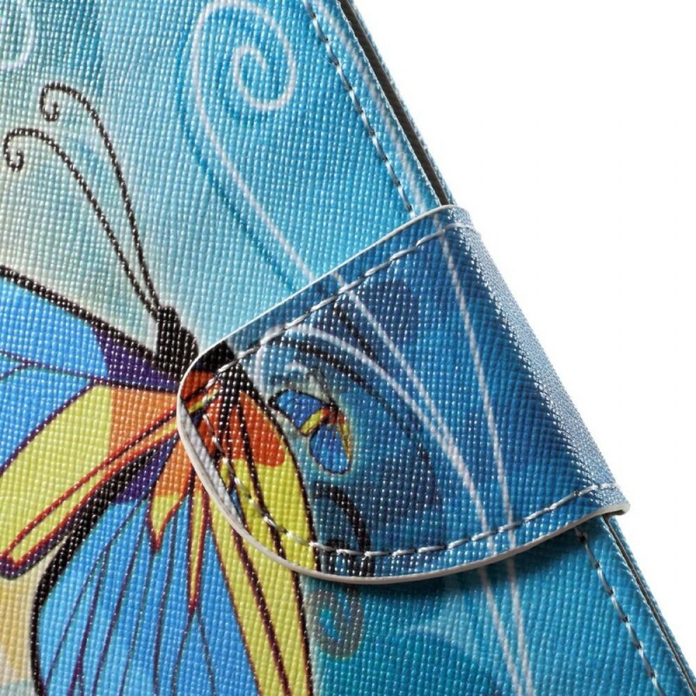 Lederhüllen Für Honor 9 Bunter Schmetterling