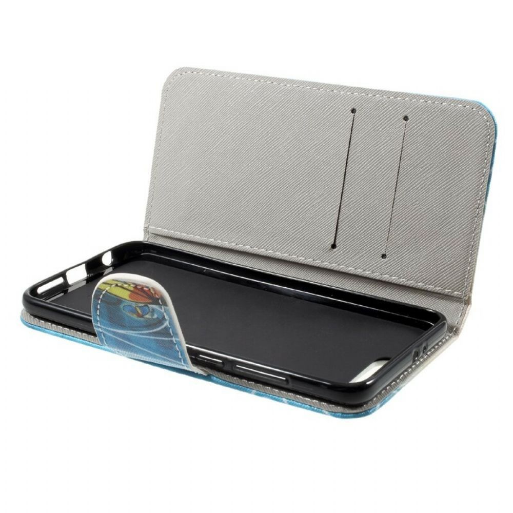 Lederhüllen Für Honor 9 Bunter Schmetterling