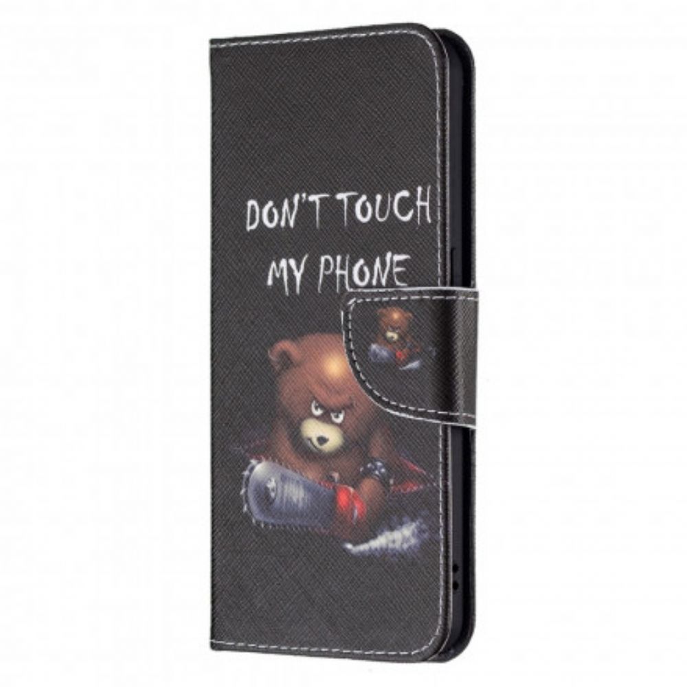 Flip Case Für Oppo Reno 6 5G Gefährlicher Bär