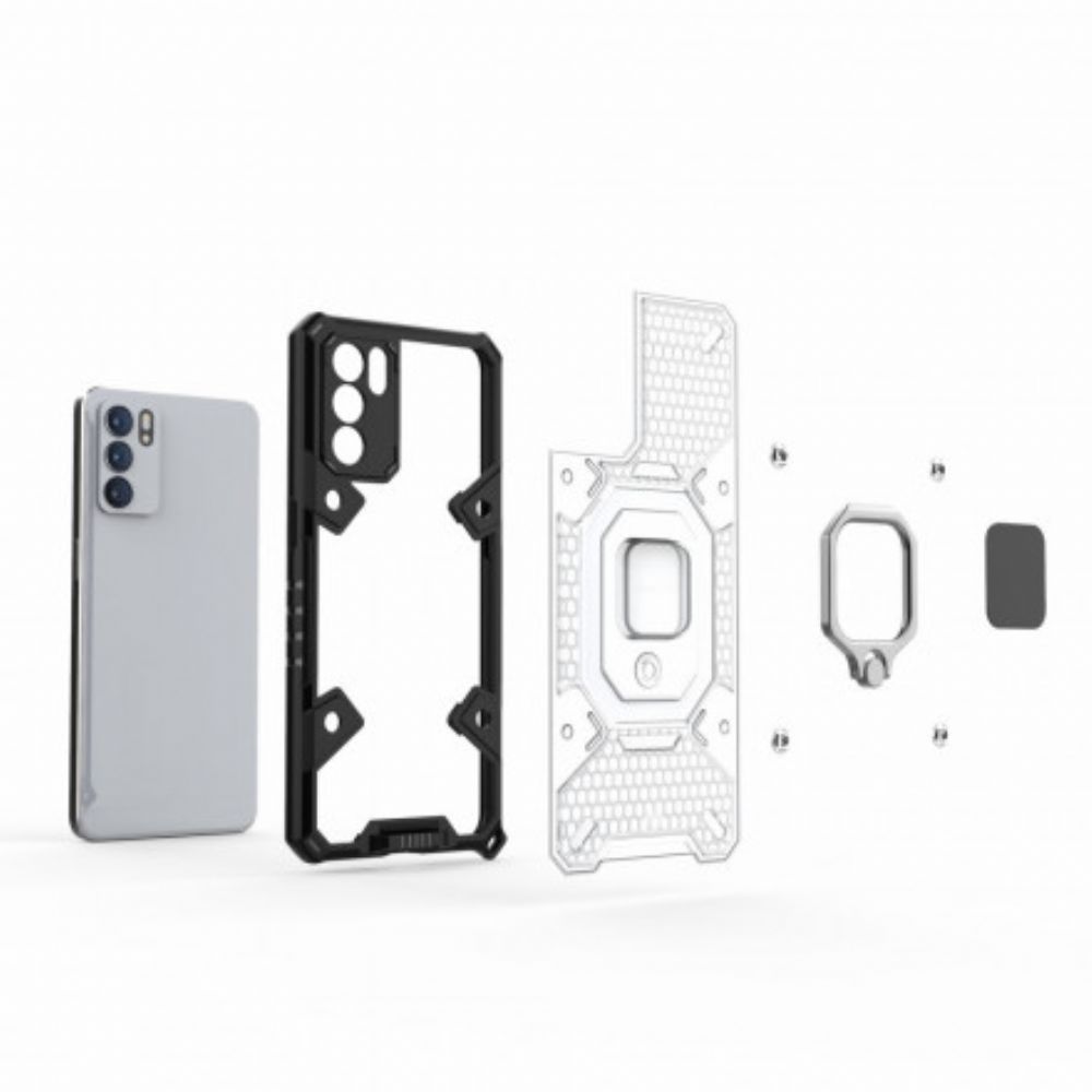 Handyhülle Für Oppo Reno 6 5G Wabe Mit Ring