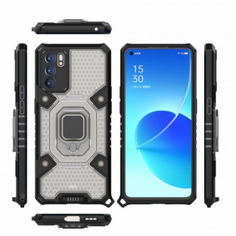 Handyhülle Für Oppo Reno 6 5G Wabe Mit Ring