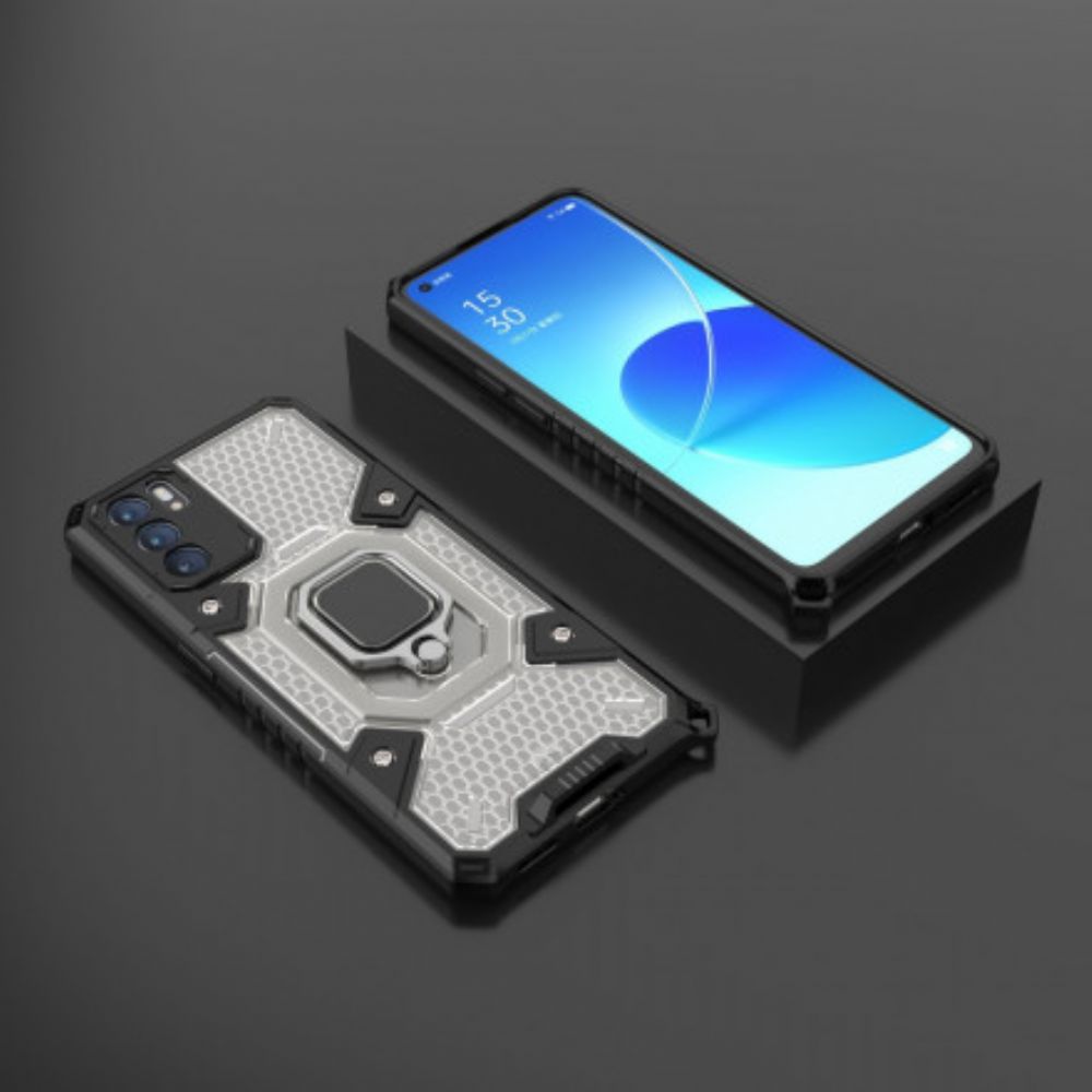 Handyhülle Für Oppo Reno 6 5G Wabe Mit Ring