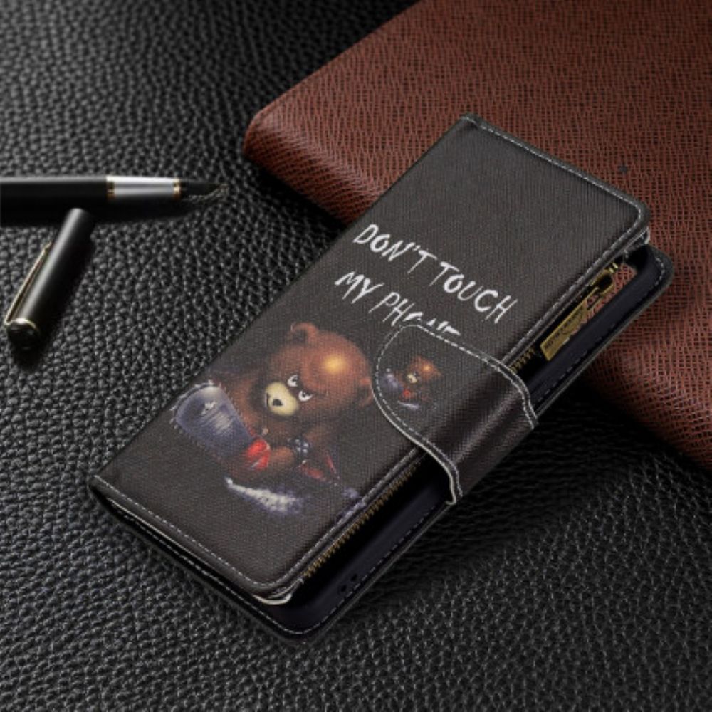 Lederhüllen Für Oppo Reno 6 5G Bärentasche Mit Reißverschluss