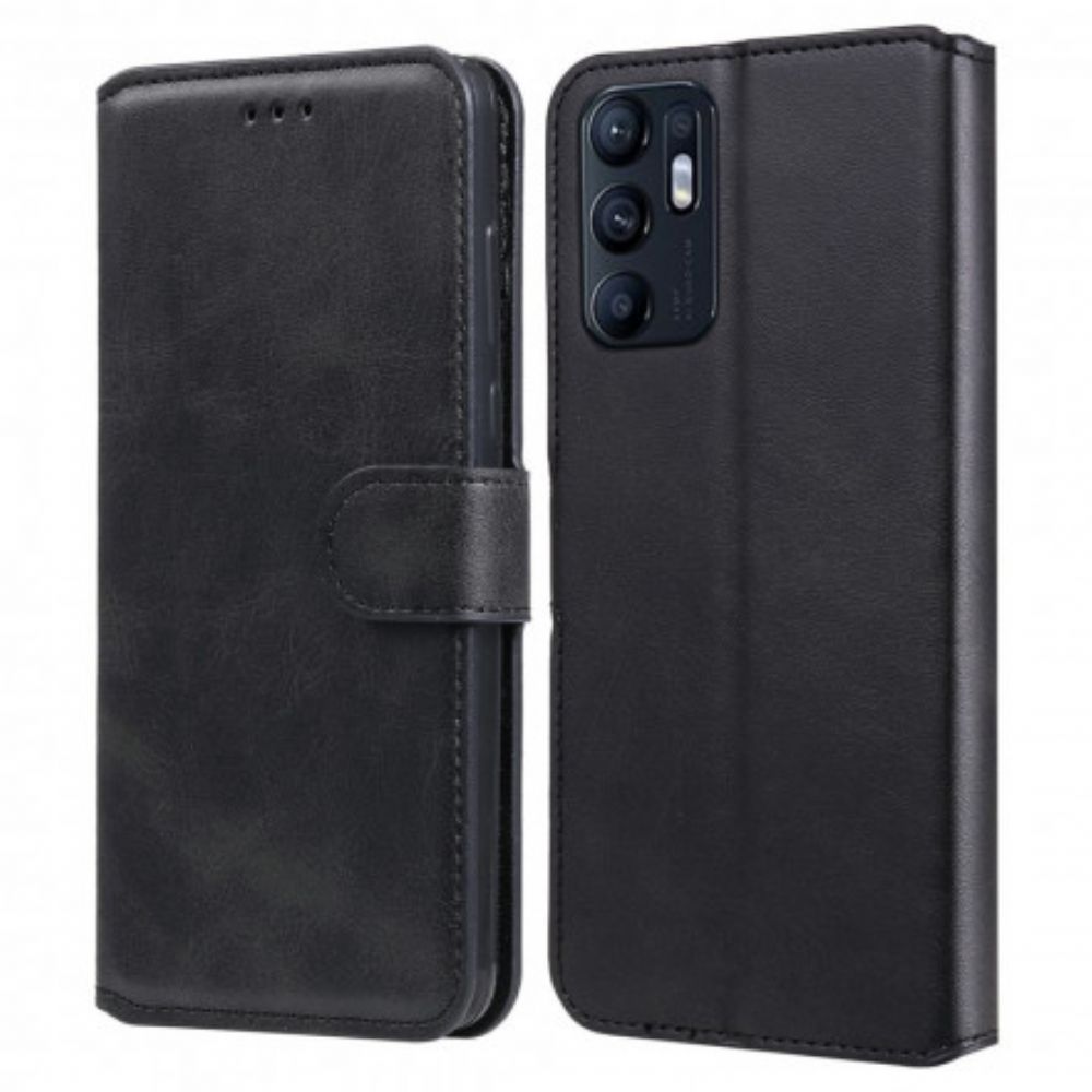 Lederhüllen Für Oppo Reno 6 5G Einfarbig