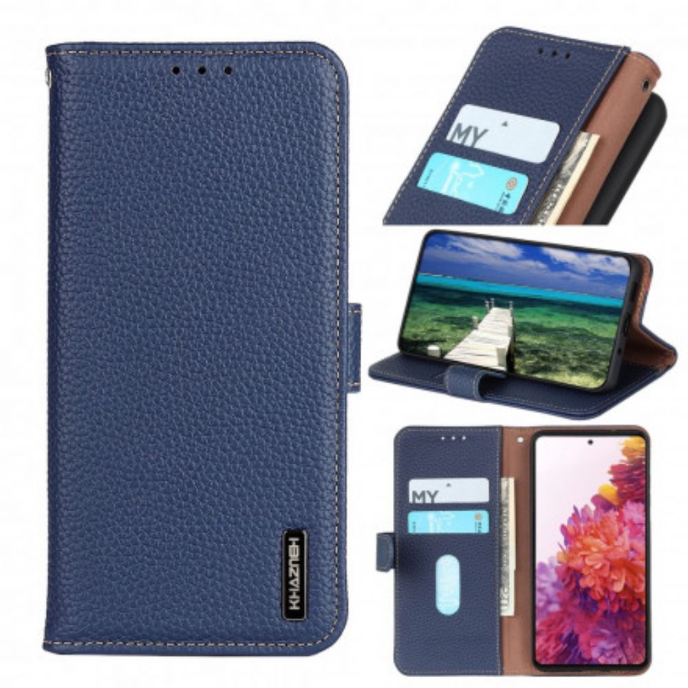 Lederhüllen Für Oppo Reno 6 5G Litschi Khazneh Leder