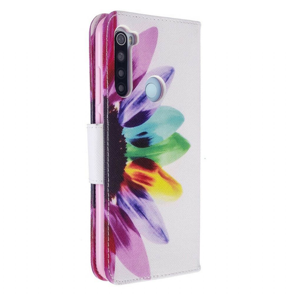 Flip Case Für Xiaomi Redmi Note 8T Aquarell Blume