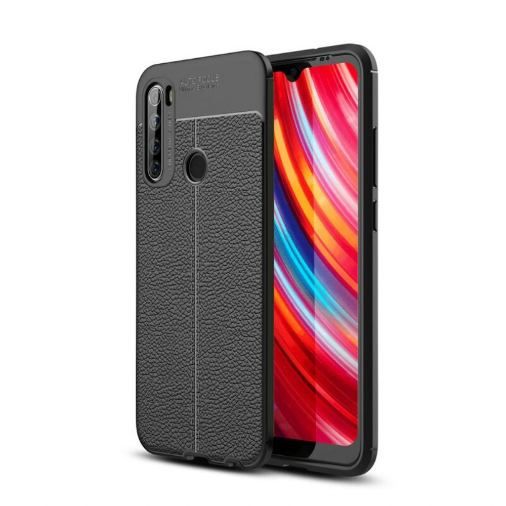 Hülle Für Xiaomi Redmi Note 8T Doppellinie Litschi-leder-effekt