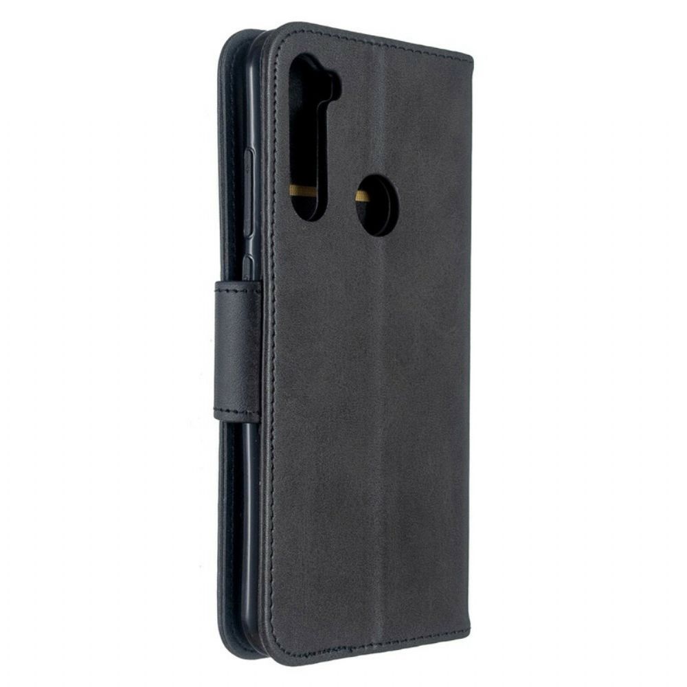 Lederhüllen Für Xiaomi Redmi Note 8T Flip Case Glatte Schräge Klappe