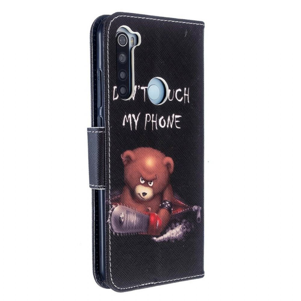 Lederhüllen Für Xiaomi Redmi Note 8T Gefährlicher Bär