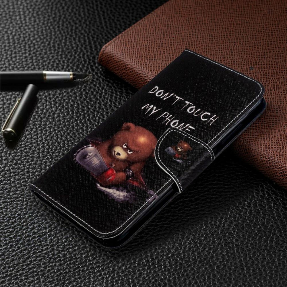 Lederhüllen Für Xiaomi Redmi Note 8T Gefährlicher Bär