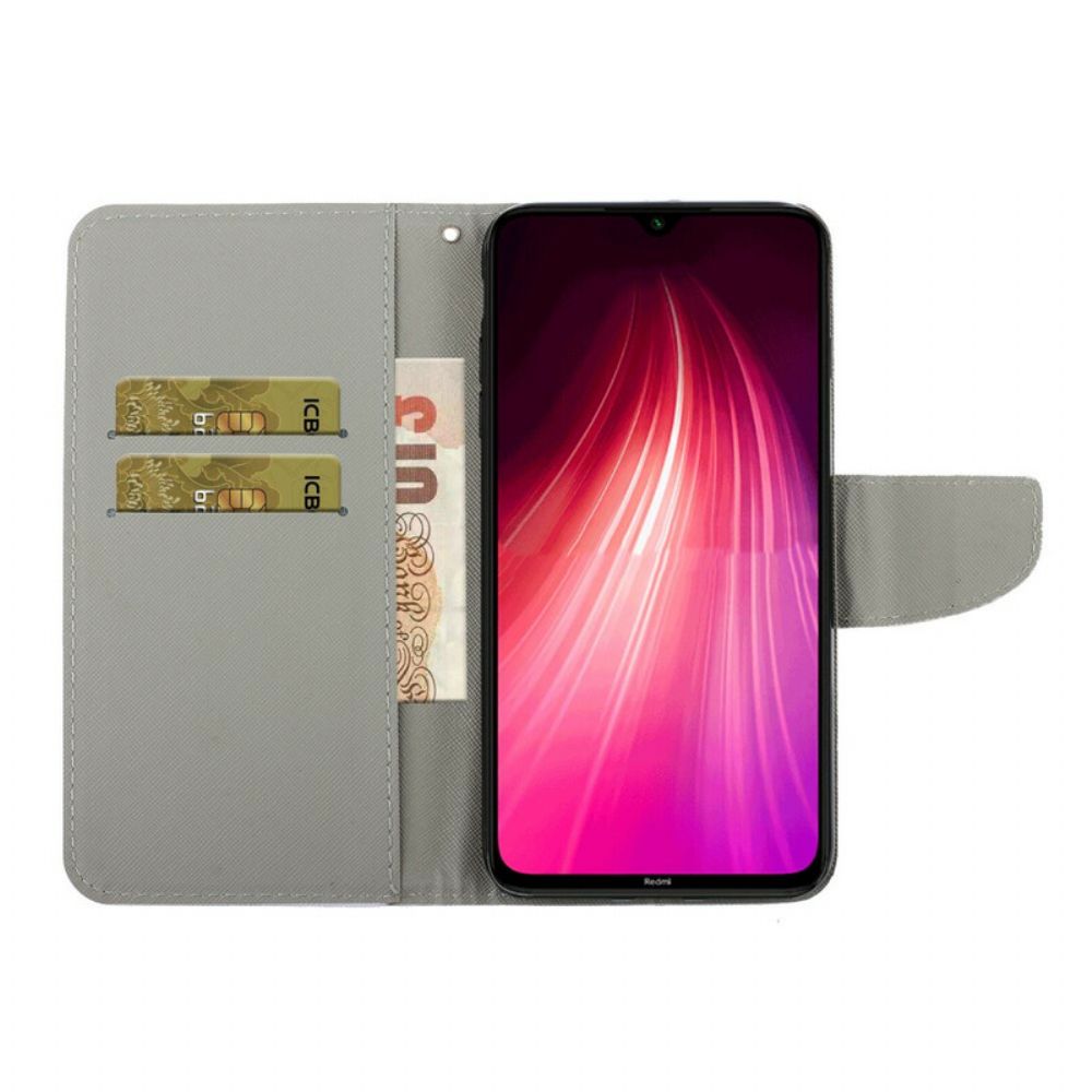 Lederhüllen Für Xiaomi Redmi Note 8T Mit Kordel Tanga-gänseblümchen