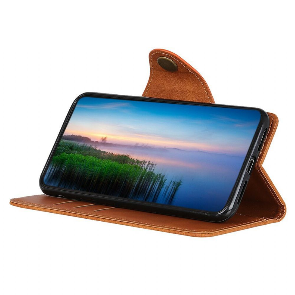 Lederhüllen Für Xiaomi Redmi Note 8T Vintage Kunstleder Und Knopf
