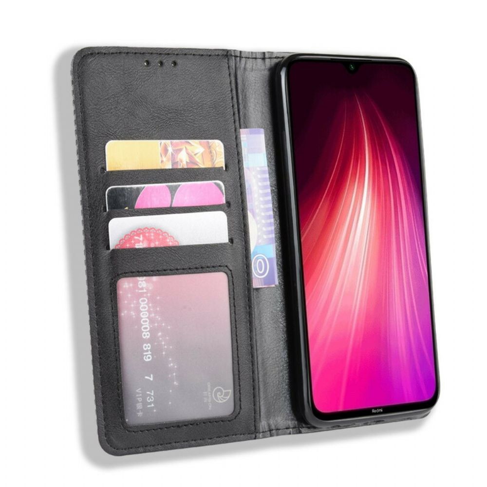 Schutzhülle Für Xiaomi Redmi Note 8T Flip Case Stilisierter Vintage-ledereffekt