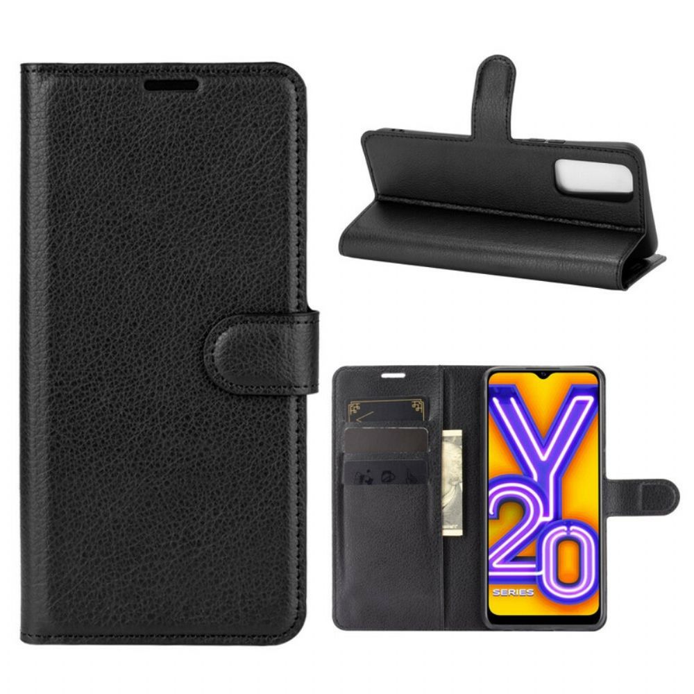 Flip Case Für Vivo Y20s / Y11s Klassisches Kunstleder