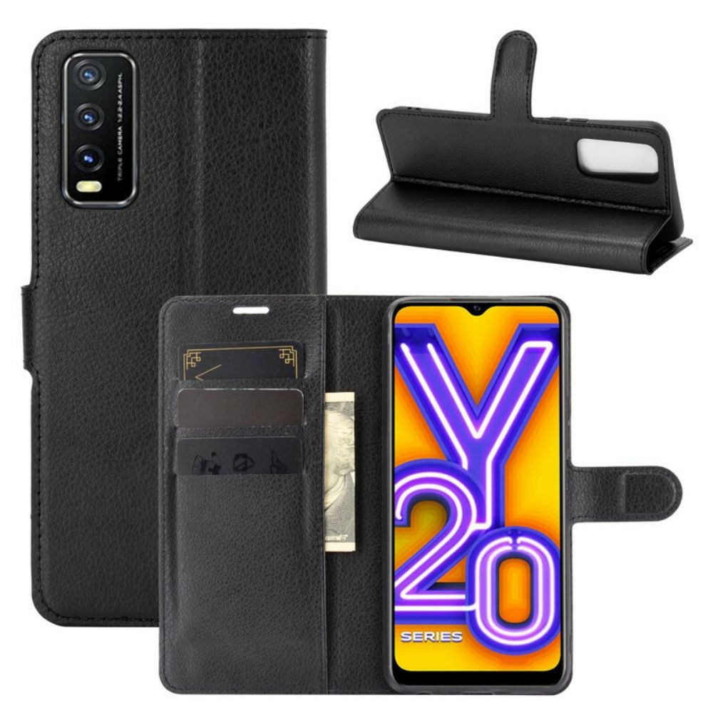Flip Case Für Vivo Y20s / Y11s Klassisches Kunstleder