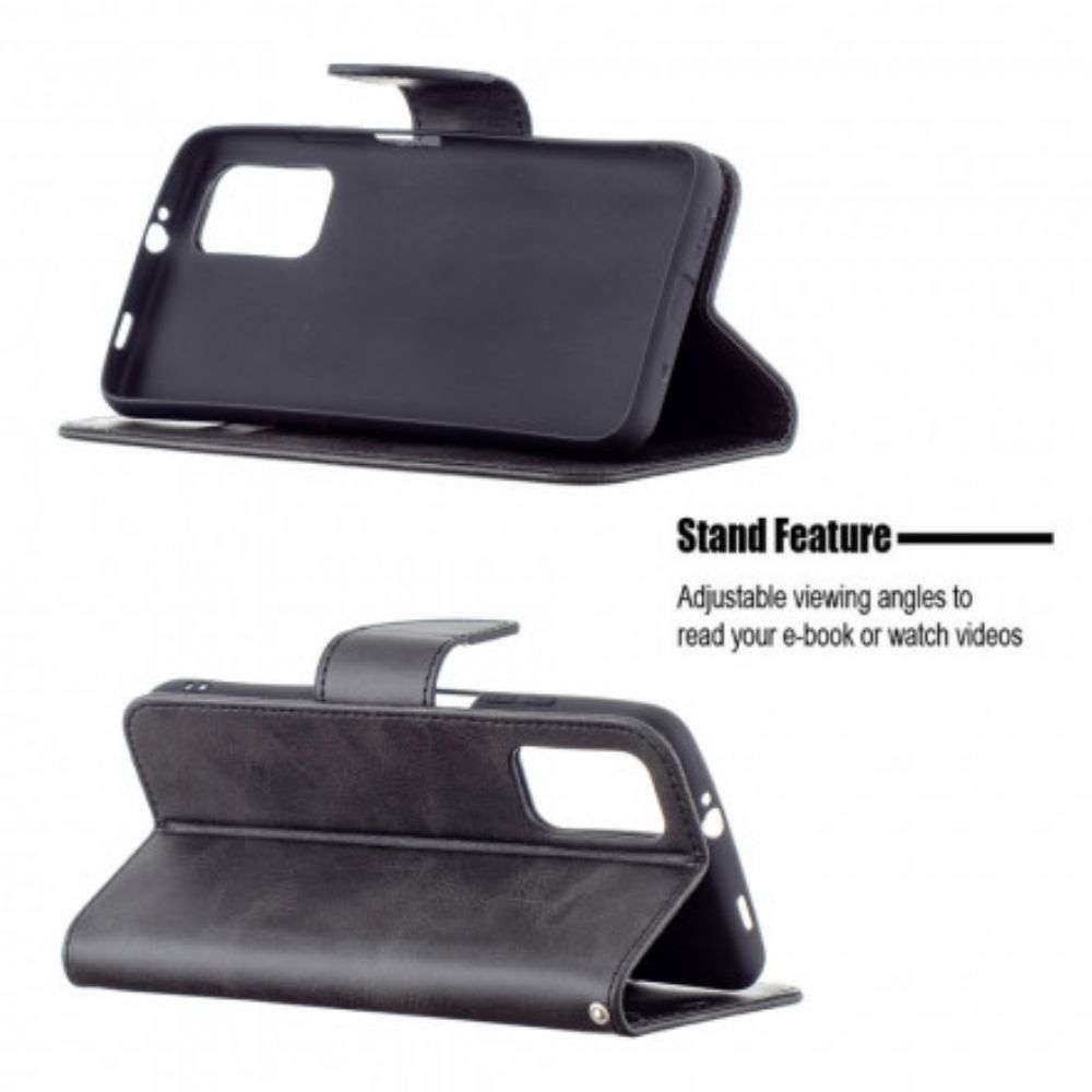 Flip Case Für Poco M3 Flip Case Glatte Schräge Klappe