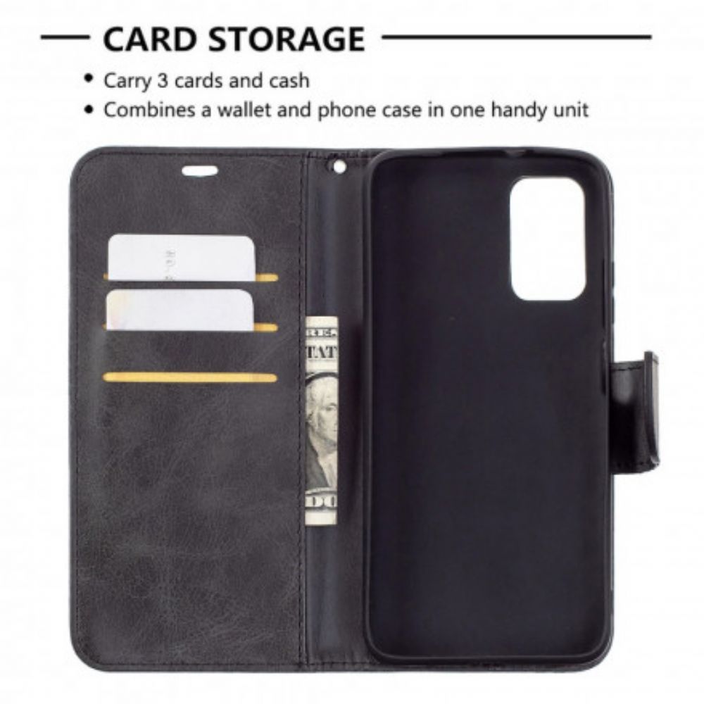 Flip Case Für Poco M3 Flip Case Glatte Schräge Klappe