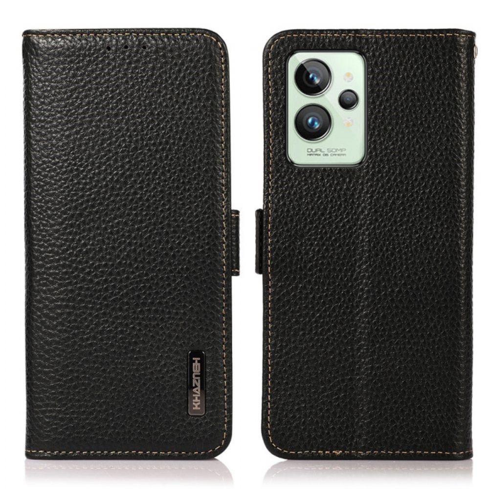 Flip Case Für Realme GT2 Pro Litschi-leder Khazneh Rfid