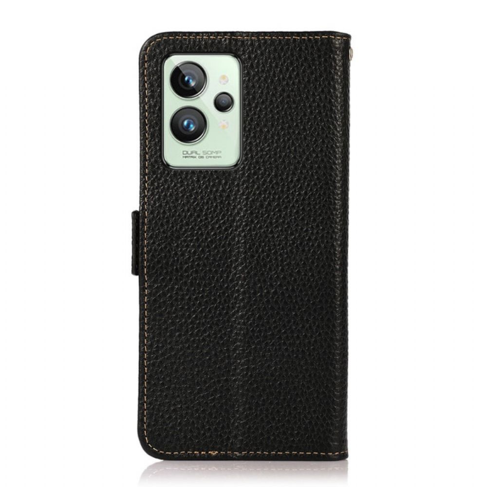 Flip Case Für Realme GT2 Pro Litschi-leder Khazneh Rfid