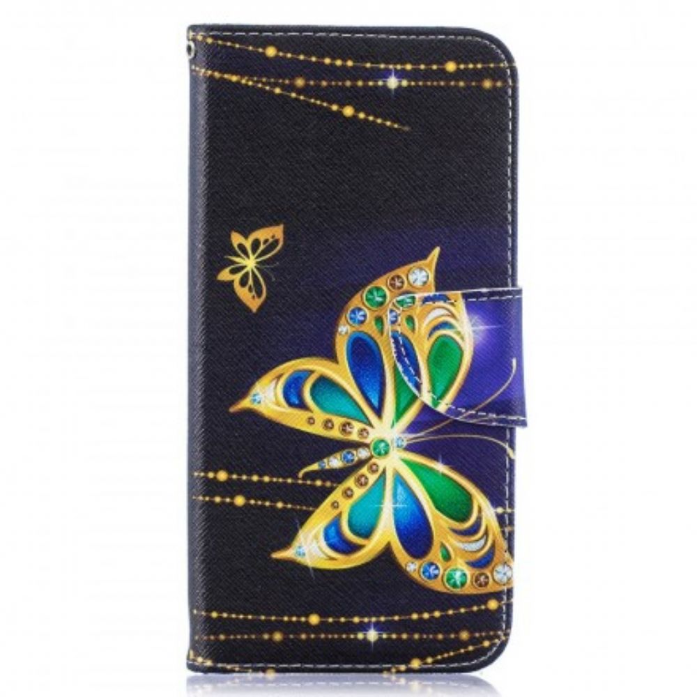 Flip Case Für Samsung Galaxy A50 Magischer Schmetterling