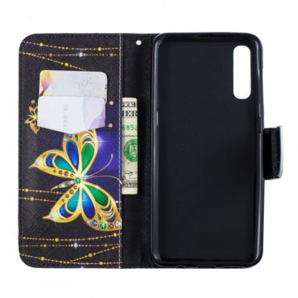 Flip Case Für Samsung Galaxy A50 Magischer Schmetterling