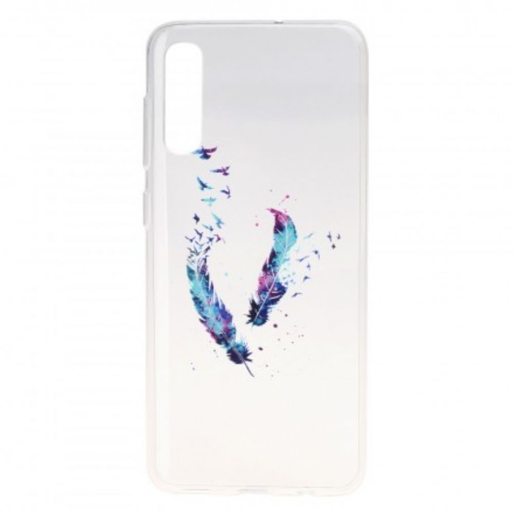 Handyhülle Für Samsung Galaxy A50 Transparente Federn