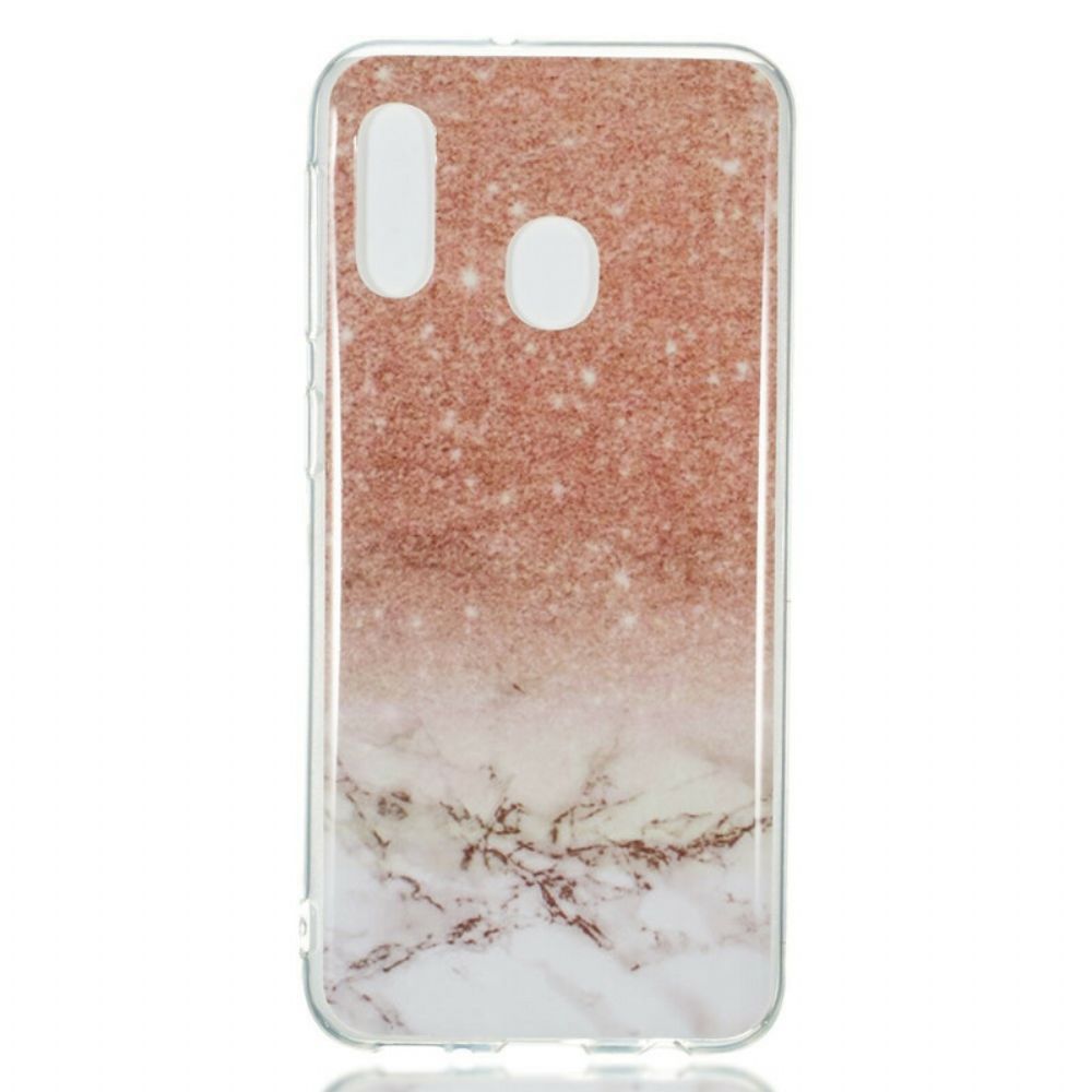 Hülle Für Samsung Galaxy A20e Glitzermarmor