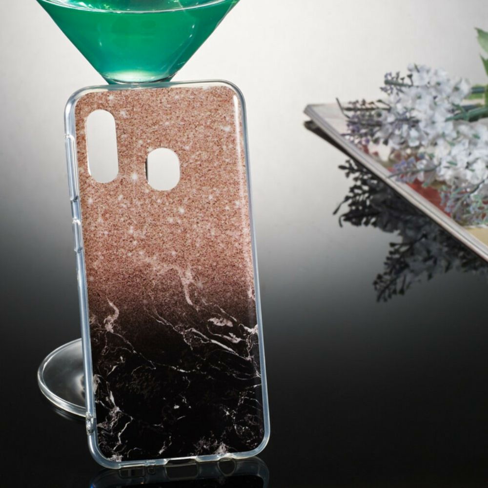 Hülle Für Samsung Galaxy A20e Glitzermarmor