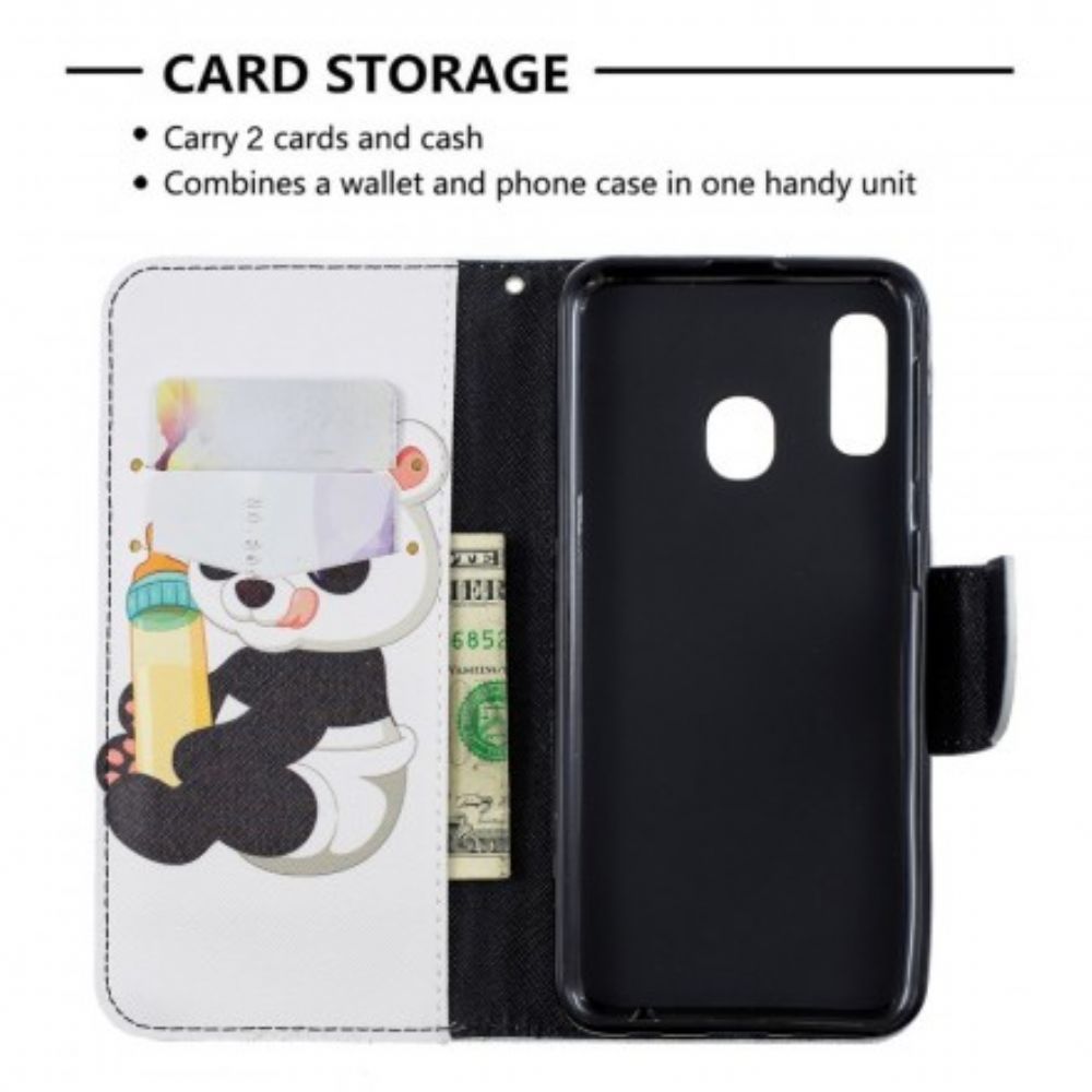 Lederhüllen Für Samsung Galaxy A20e Baby-panda