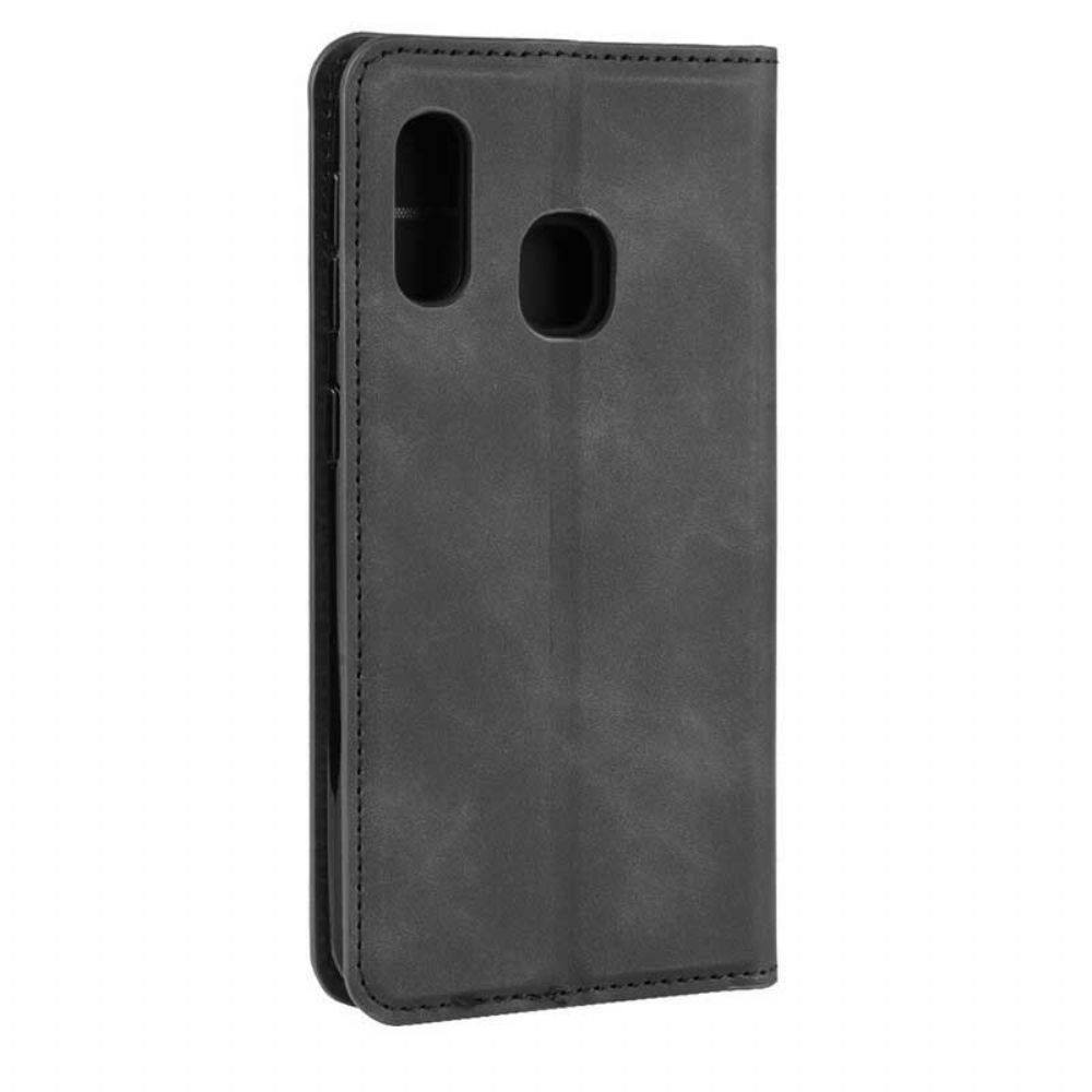 Schutzhülle Für Samsung Galaxy A20e Flip Case Schicker Ledereffekt