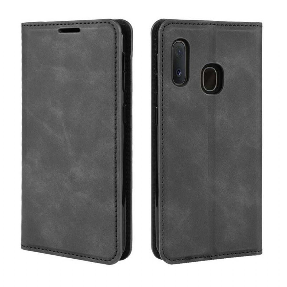 Schutzhülle Für Samsung Galaxy A20e Flip Case Schicker Ledereffekt