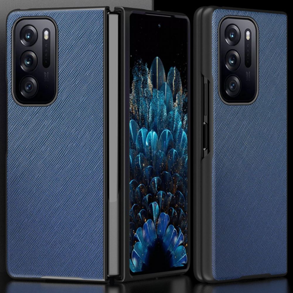 Hülle Für Oppo Find N Strukturiertes Lederdesign