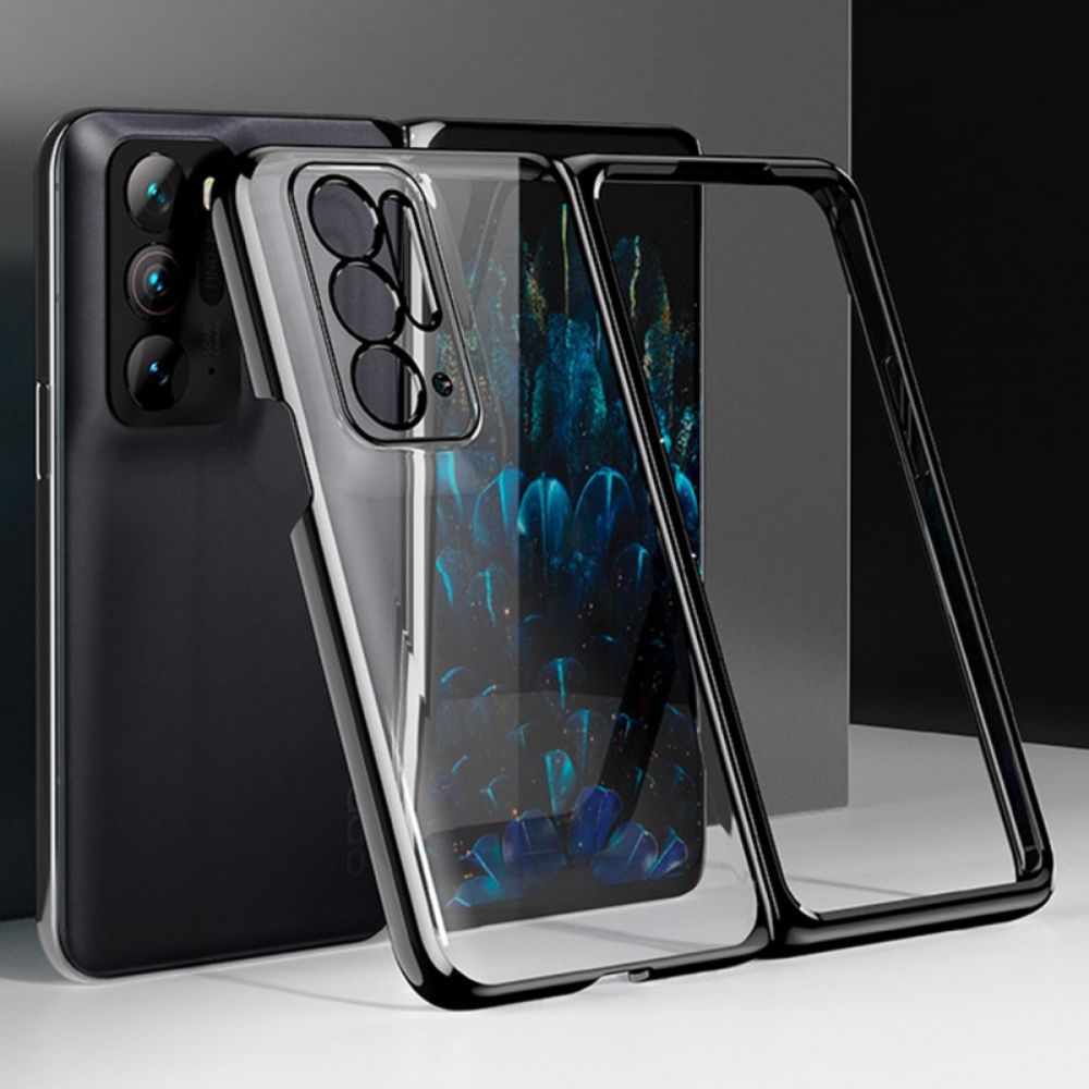 Hülle Für Oppo Find N Transparent Mit Metallfrontrahmen