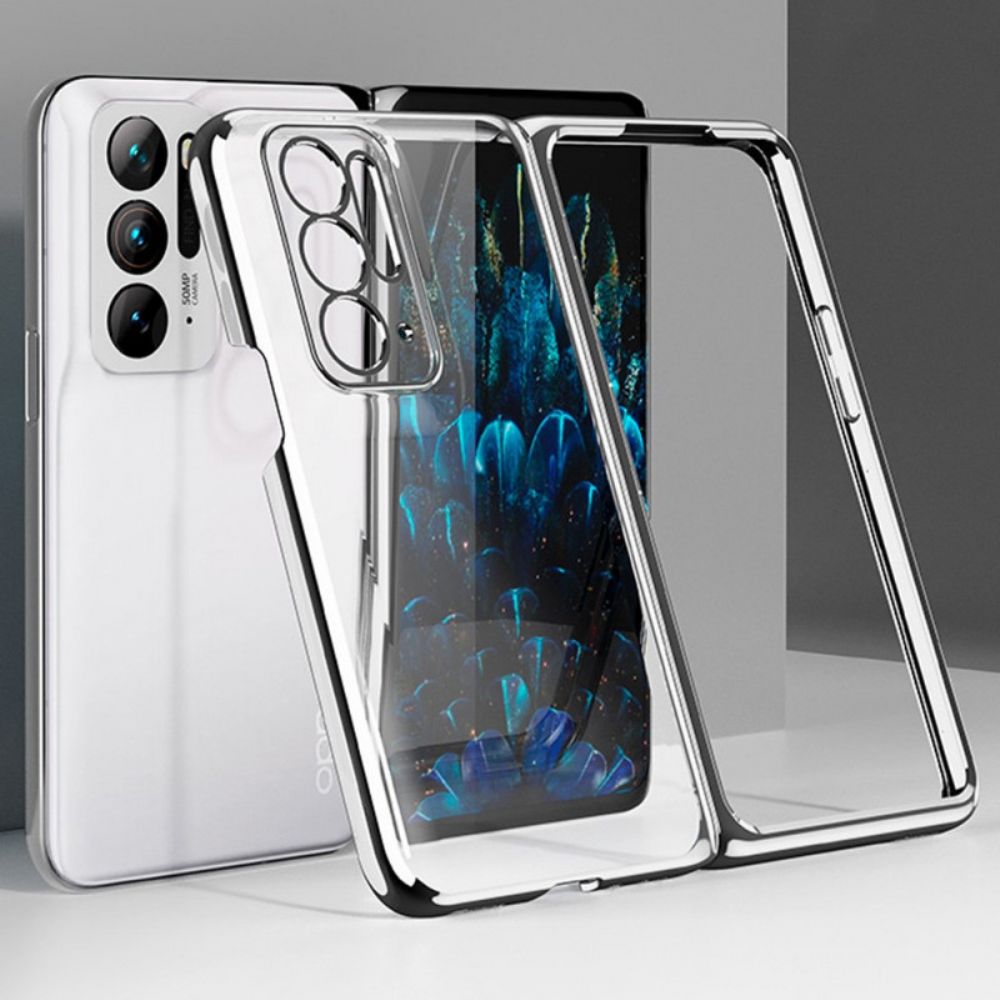 Hülle Für Oppo Find N Transparent Mit Metallfrontrahmen