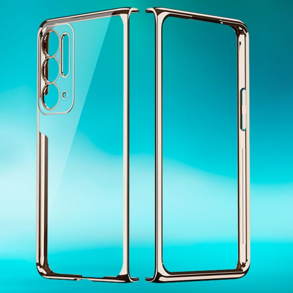 Hülle Für Oppo Find N Transparent Mit Metallfrontrahmen