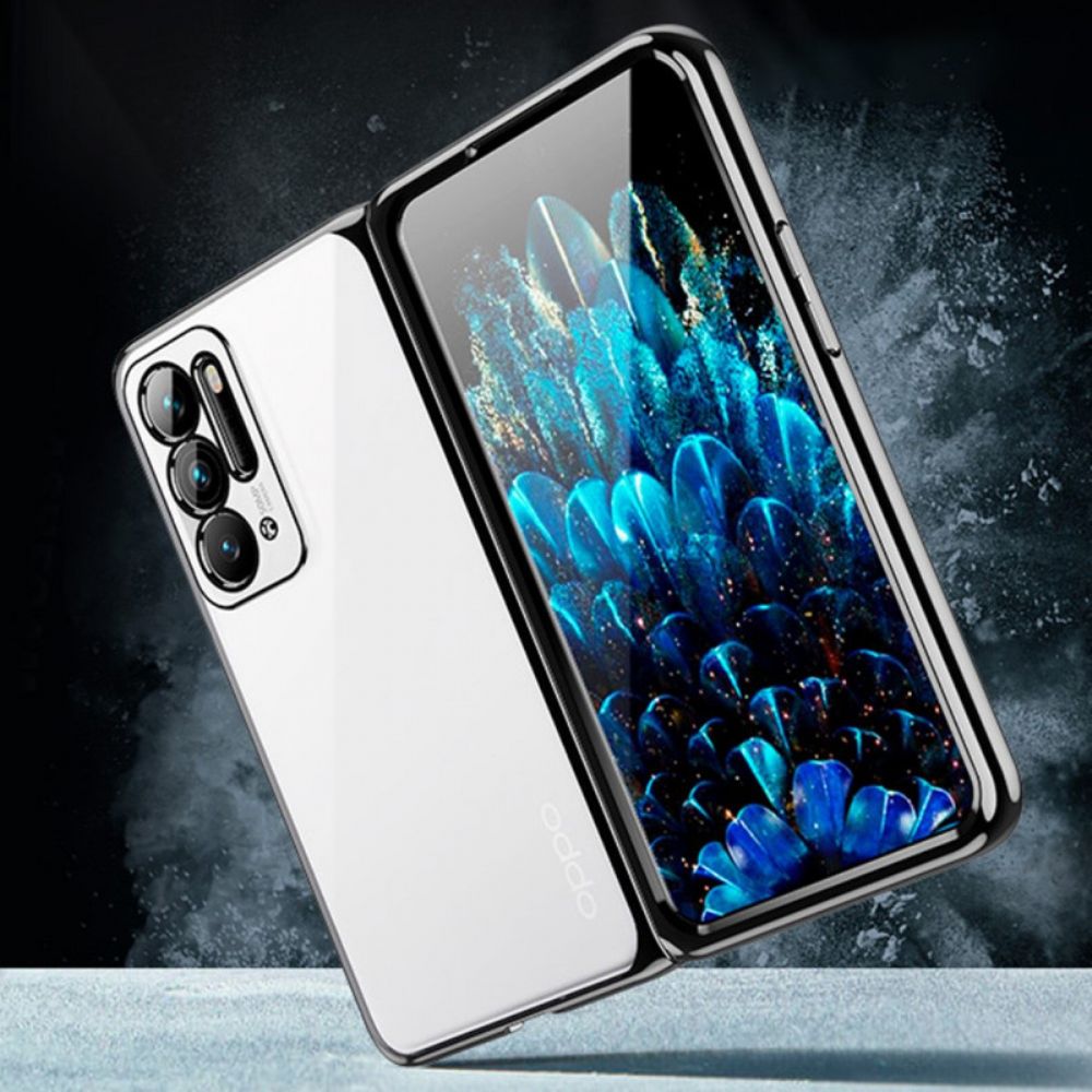 Hülle Für Oppo Find N Transparent Mit Metallfrontrahmen