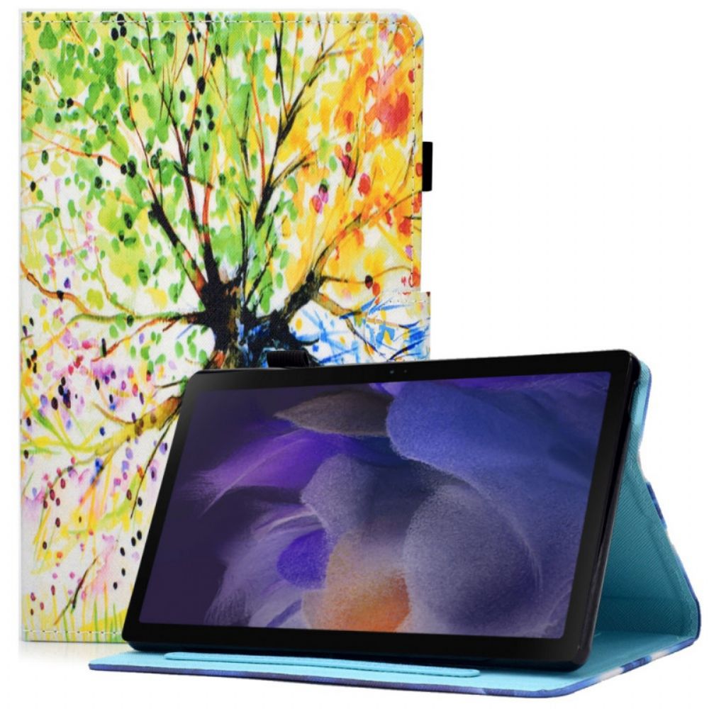 Flip Case Für Samsung Galaxy Tab A8 Aquarellbaum