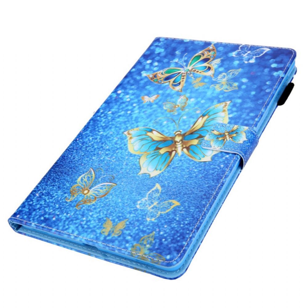 Flip Case Für Samsung Galaxy Tab A8 Bunte Schmetterlinge