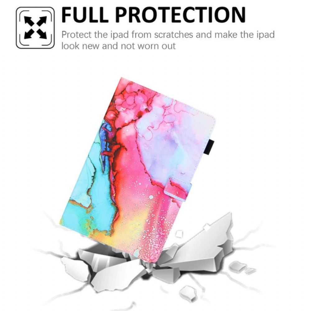 Flip Case Für Samsung Galaxy Tab A8 Marmor-stil