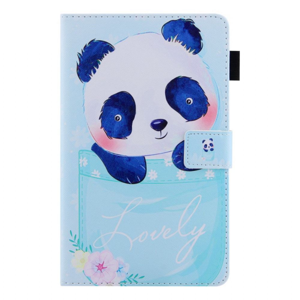 Flip Case Für Samsung Galaxy Tab A8 Schöner Panda