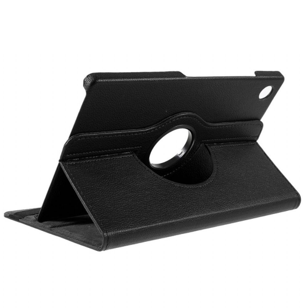 Flip Case Für Samsung Galaxy Tab A8 Um 360° Drehbares Lychee-kunstleder