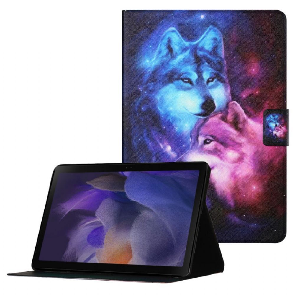Flip Case Für Samsung Galaxy Tab A8 Wölfepaar