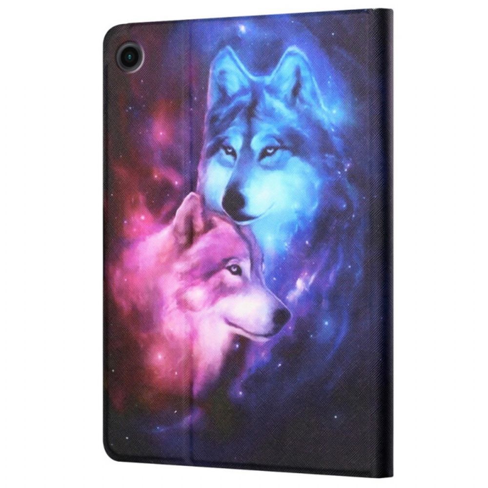Flip Case Für Samsung Galaxy Tab A8 Wölfepaar