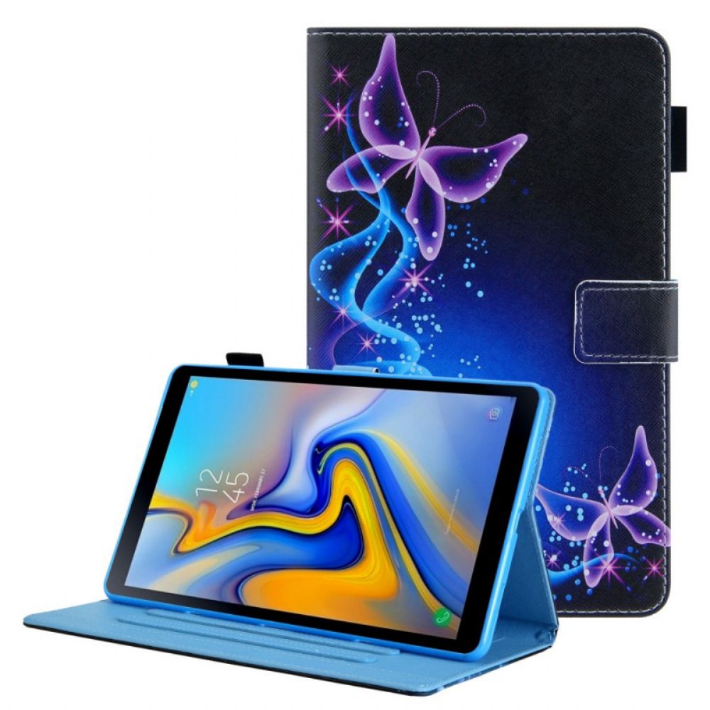 Lederhüllen Für Samsung Galaxy Tab A8 Bunte Schmetterlinge